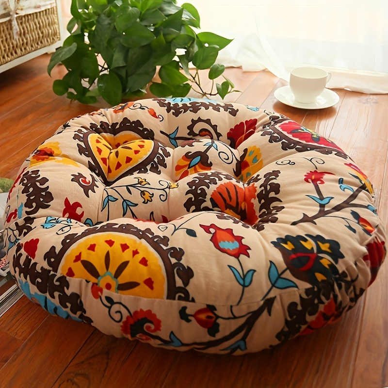 Floor Cushion Pouf - Coussin de sol rond, Tatami épais,