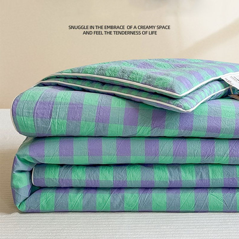 Home Textiles Plaid - Couette d'été légère à motif écossais