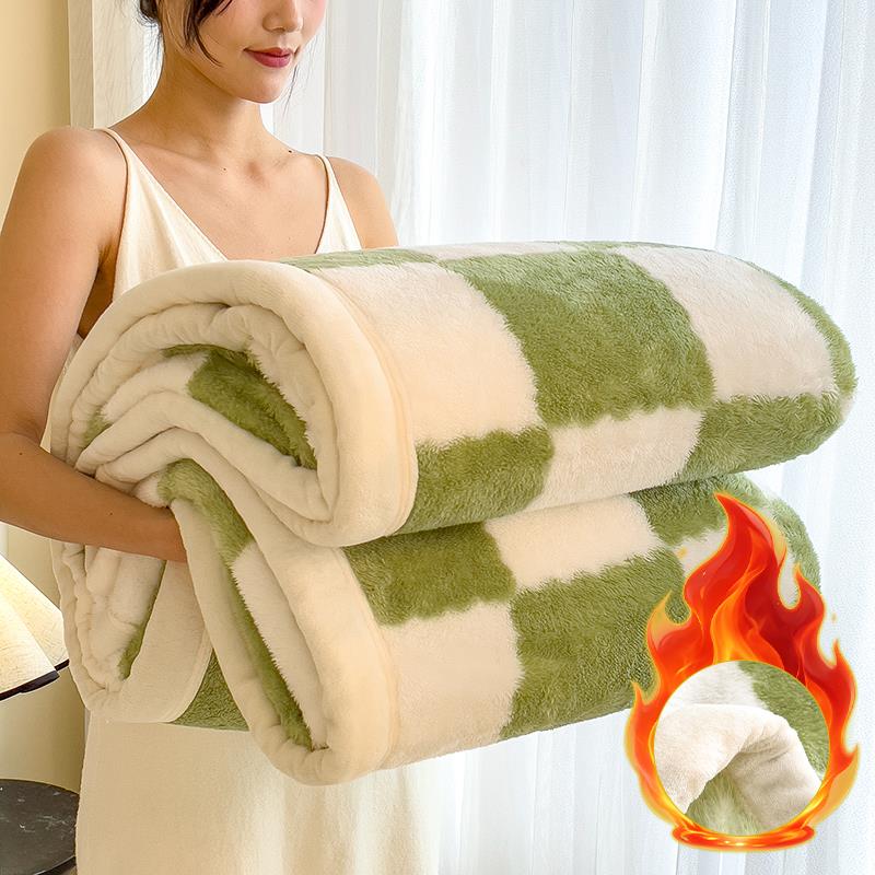 Home Textiles Plaid - Couverture en flanelle chaude d'hiver, confortable,