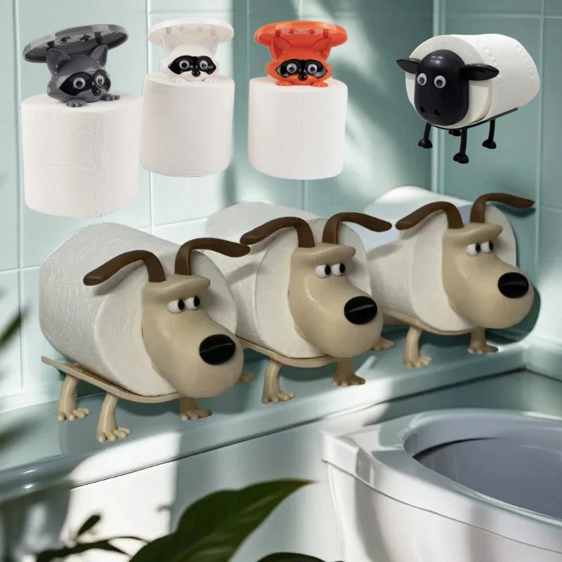 Xt Home Textiles - Porte-papier hygiénique amusant chien raton laveur