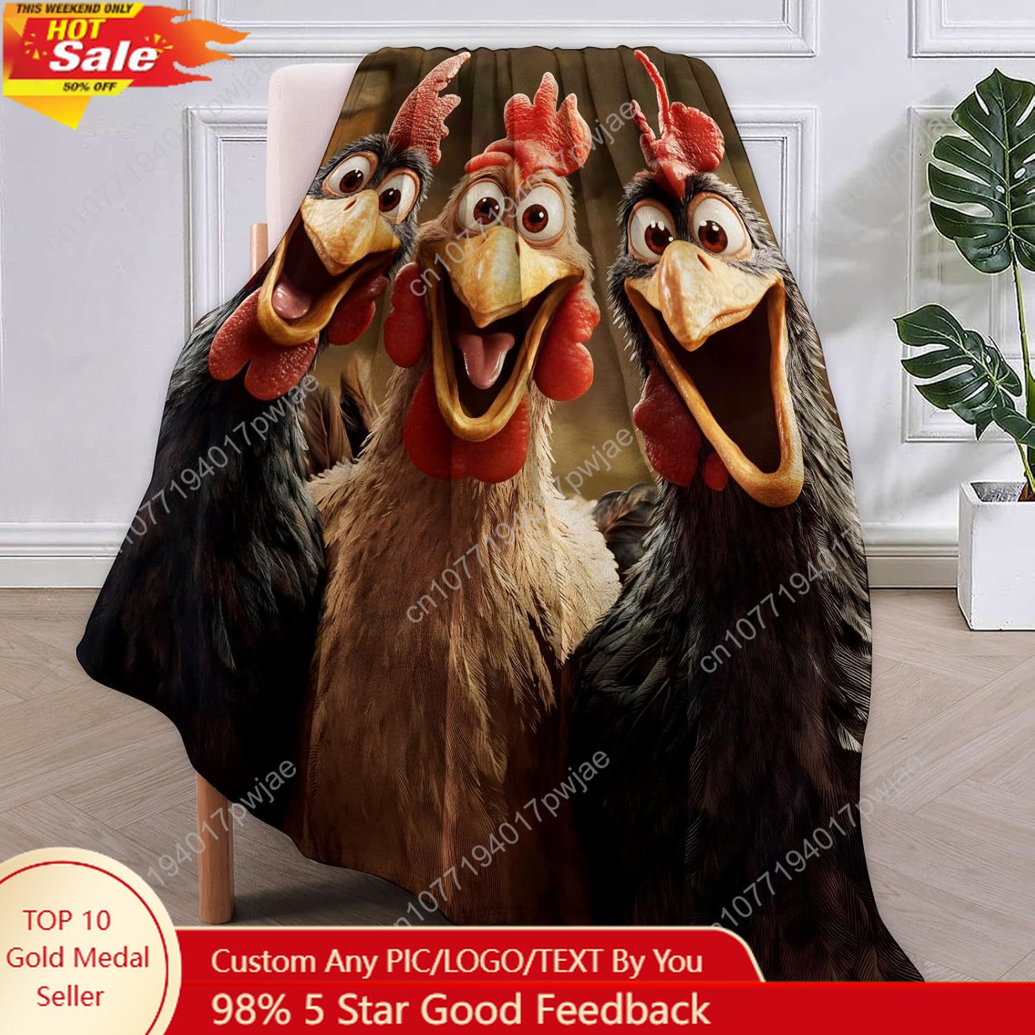 Couverture de poulets cadeaux  - Home Textiles Usa avis et prix