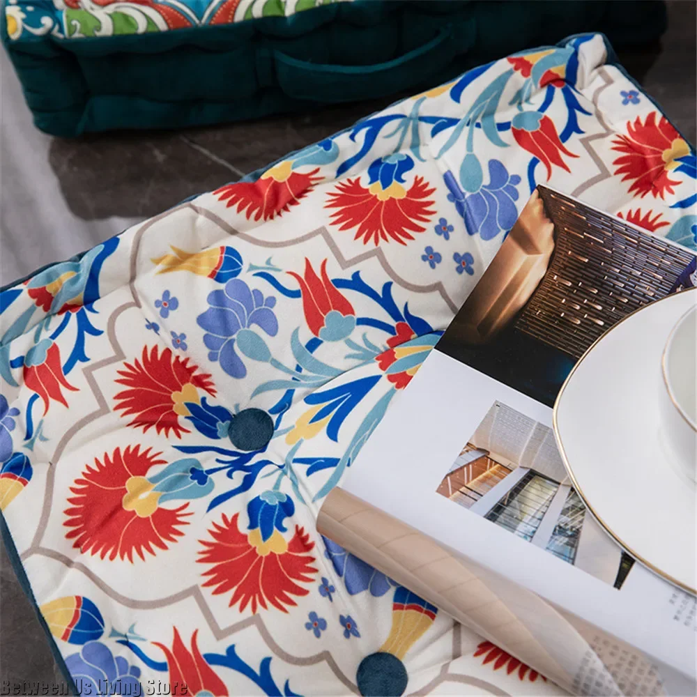 Coussin de siège carré bohème  - Floor Cushion Pouf avis et prix