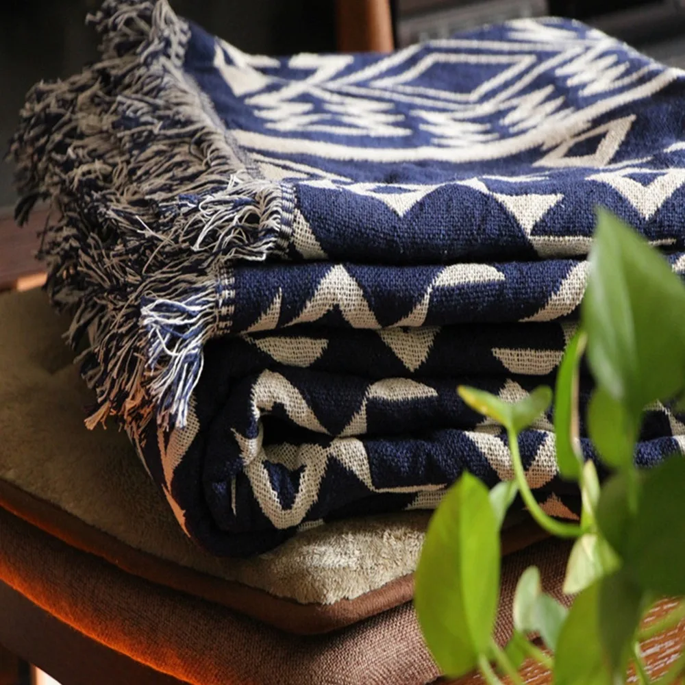 Couverture à carreaux bohème a - Home Textiles Plaid avis et prix