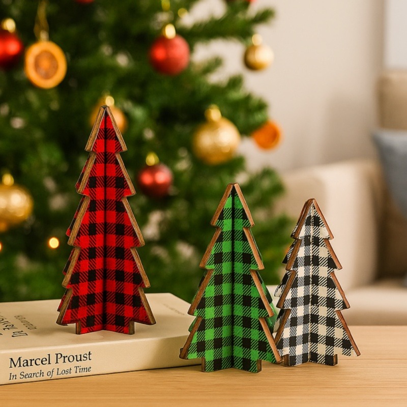 Arbres de table en bois à carr - Home Textiles Plaid avis et prix